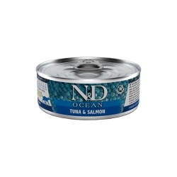 Natural & Delicious Adult Cat Ocean Tuna & Salmon 70g Wet Tin Food