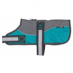 Animate Reflective Grey / Teal Padded Harness Coat Without Collar 16" (41cm)