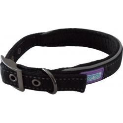 Hem And Boo Reflective & Padded Nylon Buckle Collar Large 1” X 18-22” (45-55cm) Black