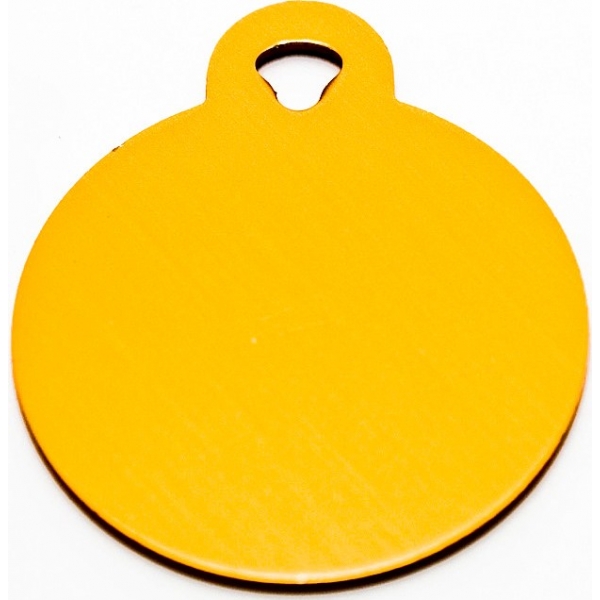 Engraved Large Gold Circle Dog Tag - Cat Tag