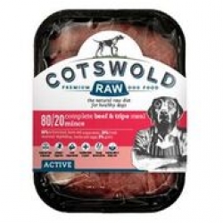 Cotswold Raw Mince 80/20 Active Beef And Tripe 1kg Dog Food Frozen