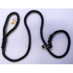 KJK 10mm Rope Slip Lead with Stopper Black 1.5m