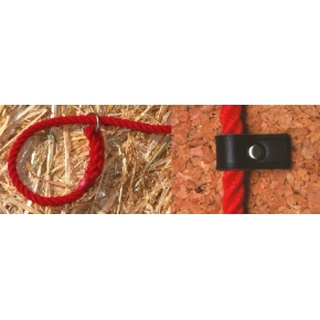 KJK 10mm Rope Lead Red slip with stopper 1.5m