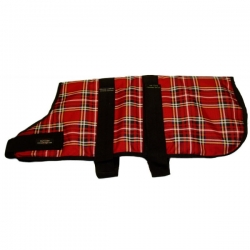 Animate 
Outhwaite Red Tartan Padded Dog Coat 22"