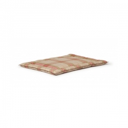 Extra Large Beige & Red Tartan Cage Mattress Dog Bed - Danish Design Newton Moss