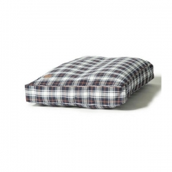 Medium White / Navy Duvet Dog Bed - Danish Design Lumberjack Boxed