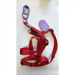 Dog & Co Red Nylon Harness 1/2 Inch X 24 Inch (1.2 X 60cm) Hem & Boo