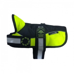 Animate Reflective Black / Hi-Viz Padded Harness Coat 22" (56cm)