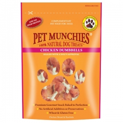 Pet Munchies Chicken Breast & Rawhide Dumbbells