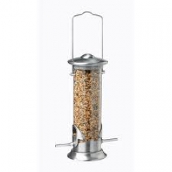 Harrisons Brushed Steel Seed Feeder 20cm