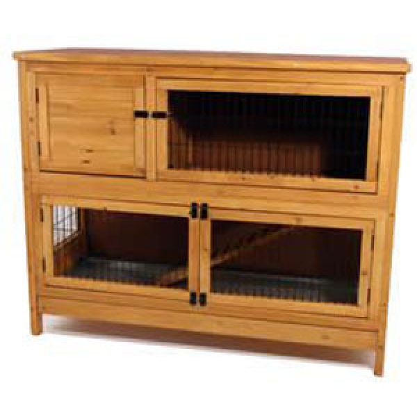 Harrisons Woodland Double Decker Rabbit Hutch 128 x 50 x 92cm