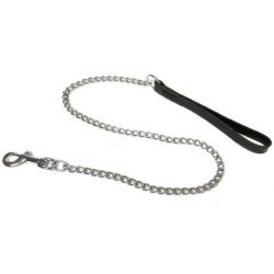 Ancol Heavy Chain Lead Black Handle 36"