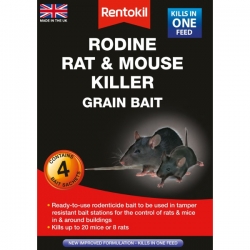 Rentokil Rodine Rat & Mouse Killer Grain Bait - 4 Sachet